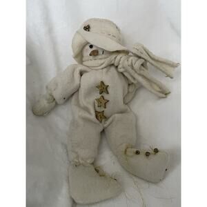 Christmas Snowman Bendable Scarf Cream 14" Plush ⛄️🧣 🎄